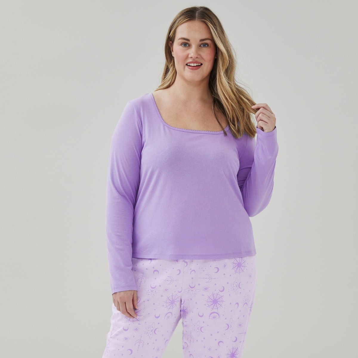 Haut de nuit manches longues Femmes+ - Lavande