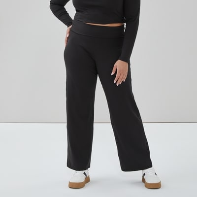 Women+ Active Balance Folded Waist Pant - Black