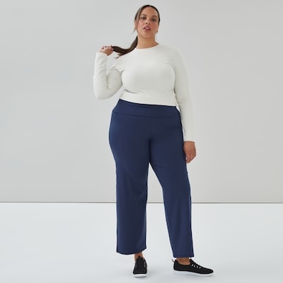 Pantalon sport équilibre à taille repliée Femmes+ - Marine