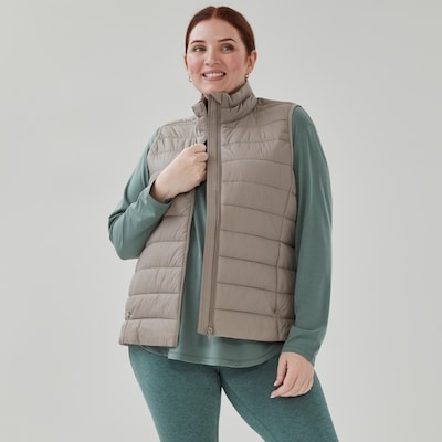 Women+ Puffer Vest with PrimaLoft® - Light Brown
