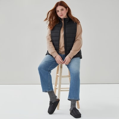 Women+ Puffer Vest with PrimaLoft® - Black
