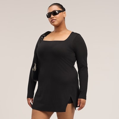 Women+ Active Long Sleeve Short Dress - Black