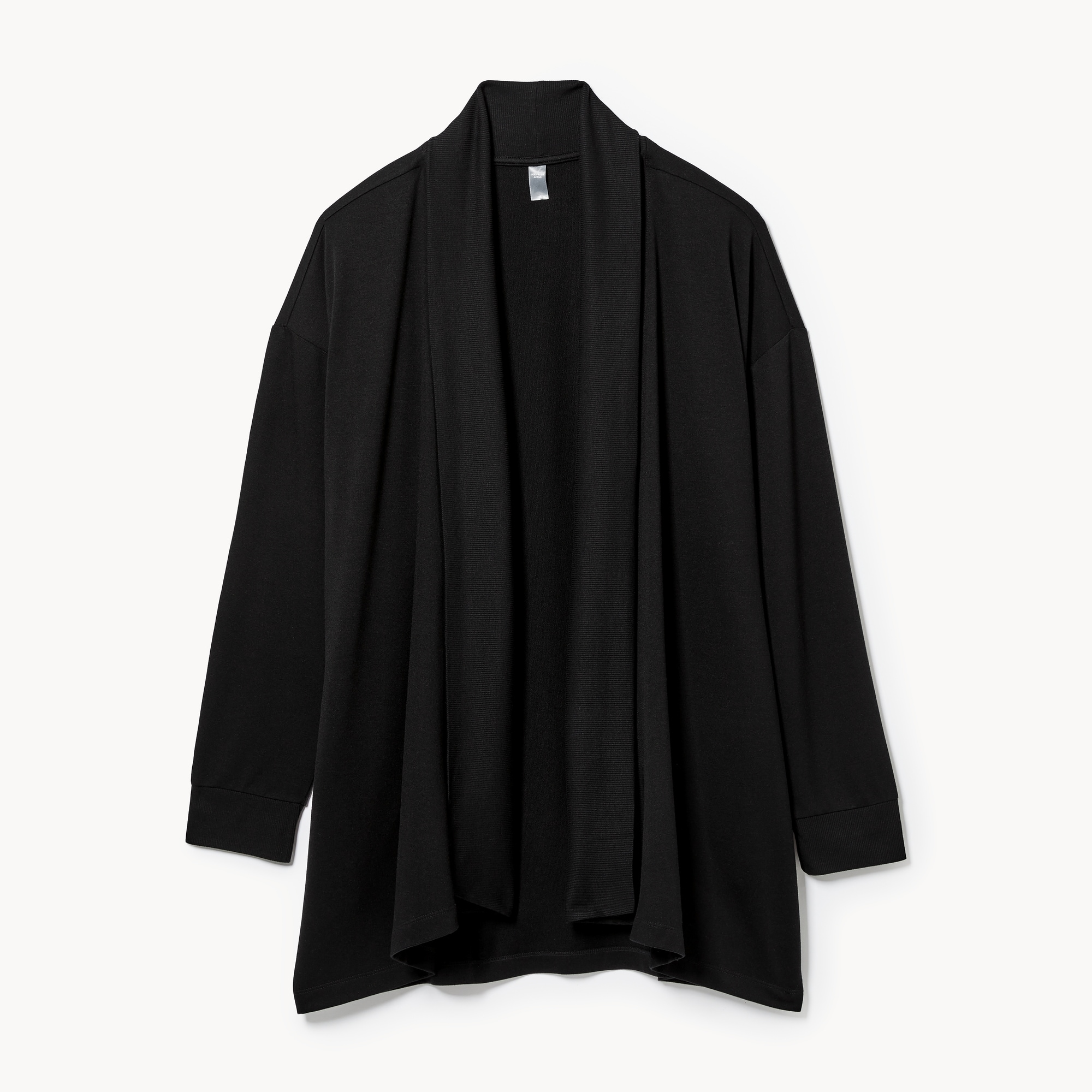 Women+ Active Open Front Cardigan in Black from Joe Fresh