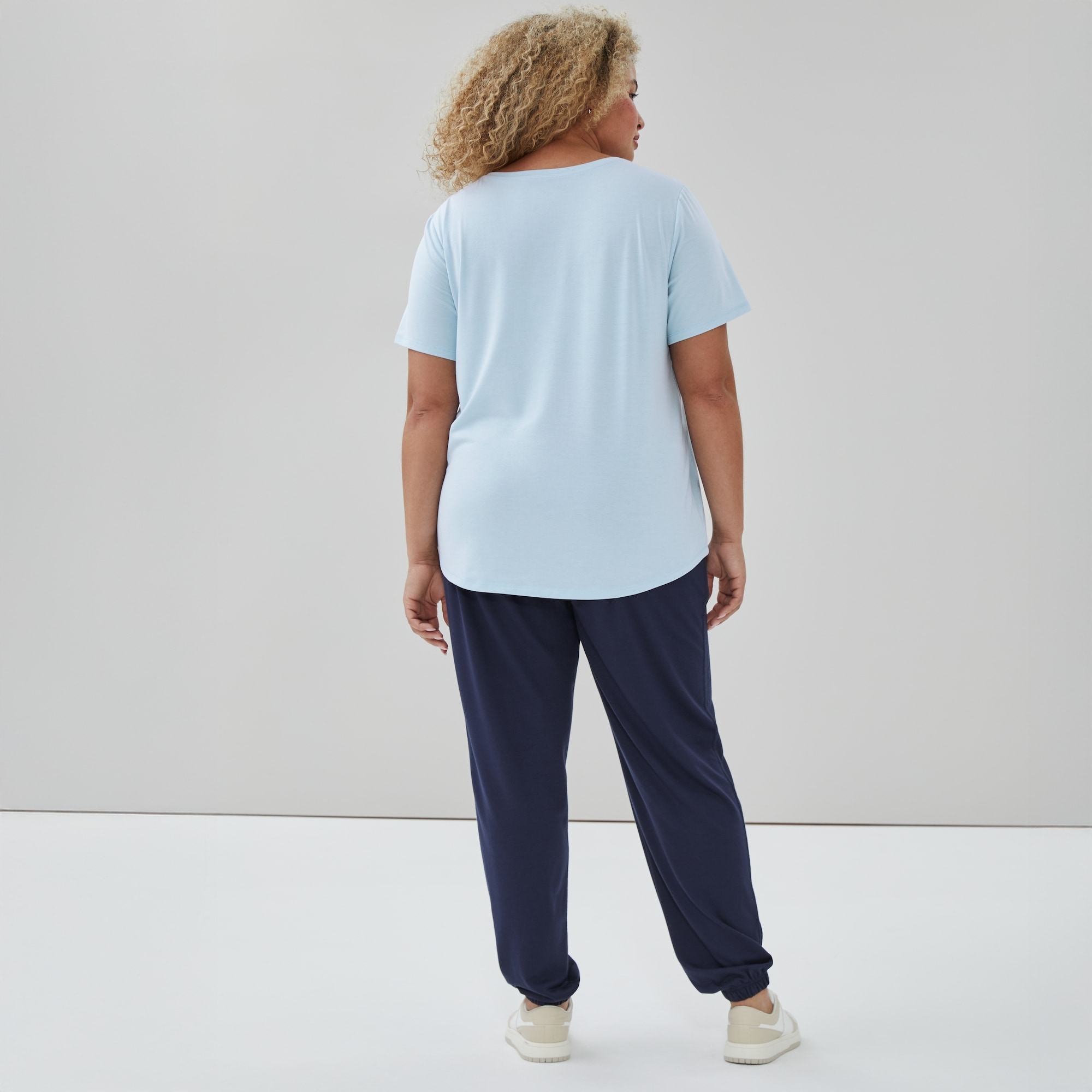 Women+ Active Moisture-Wicking T-Shirt in Light Blue from