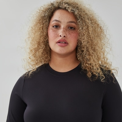 Women+ Active Four-Way Stretch Long Sleeve Top - Black