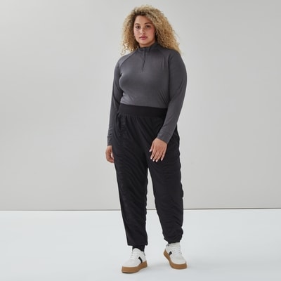 Pantalon sport à ruché extensible 4 sens Femmes+ - Noir