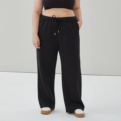Women+ Active Fleece Straight Pant - Black