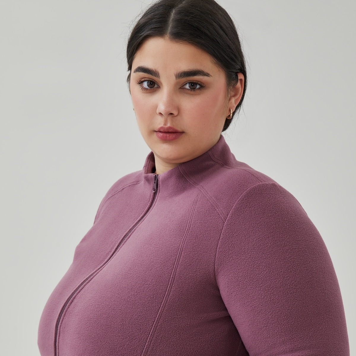 Women+ Micro Fleece Jacket - Plum