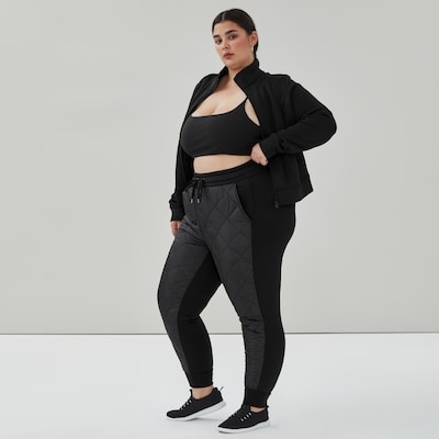 Women+ Active Quilted Jogger - Black
