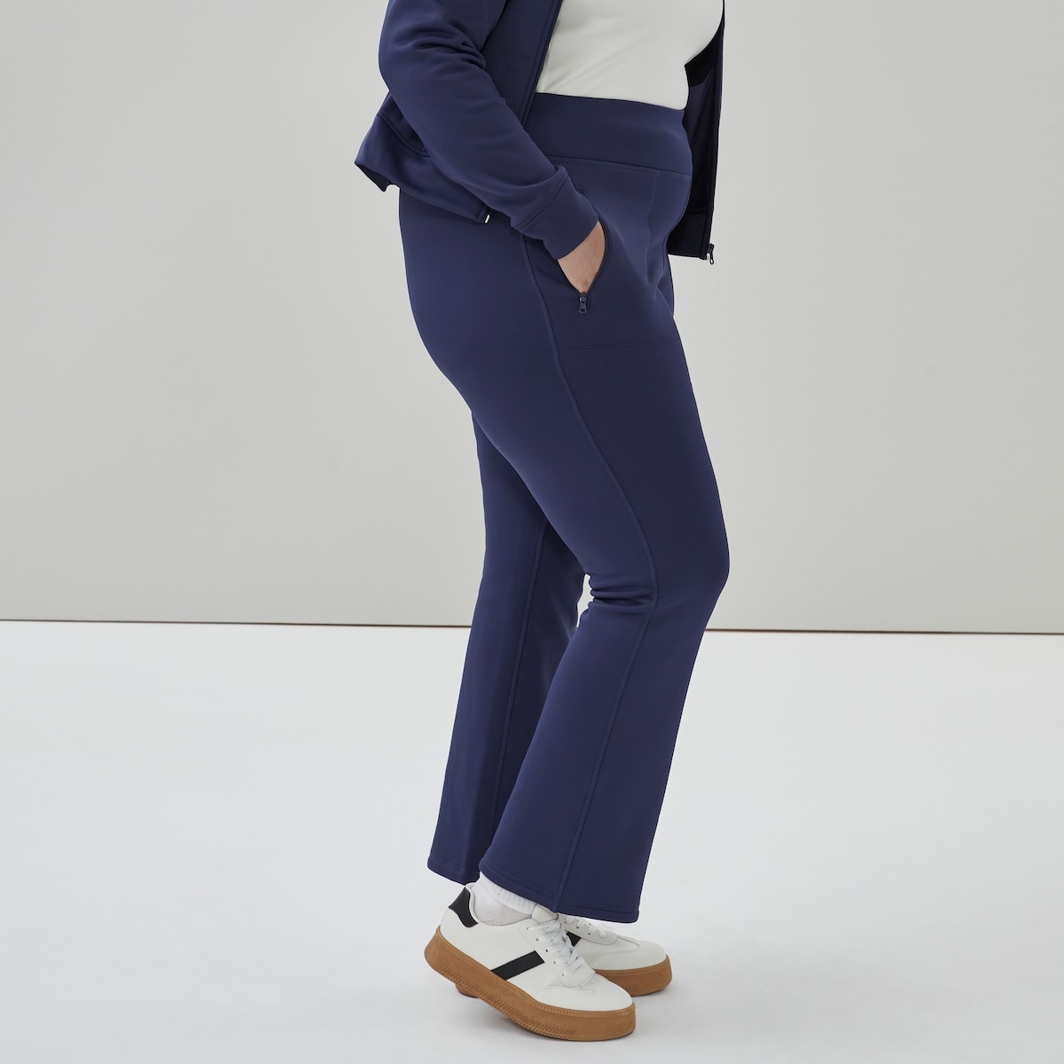 Women+ Active Fleece Flare Legging - Navy