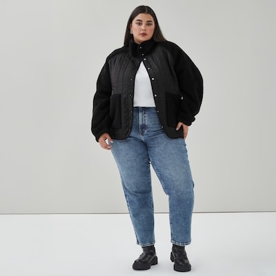 Women+ Active Textured Shacket - Black