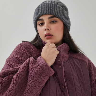Women+ Active Textured Shacket - Plum
