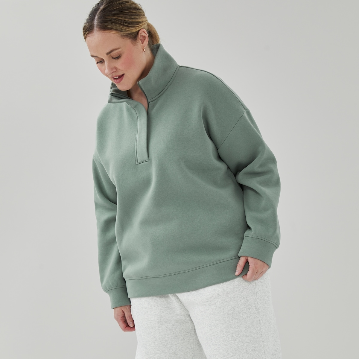 Women+ Active Fleece Sweatshirt - Dusty Green