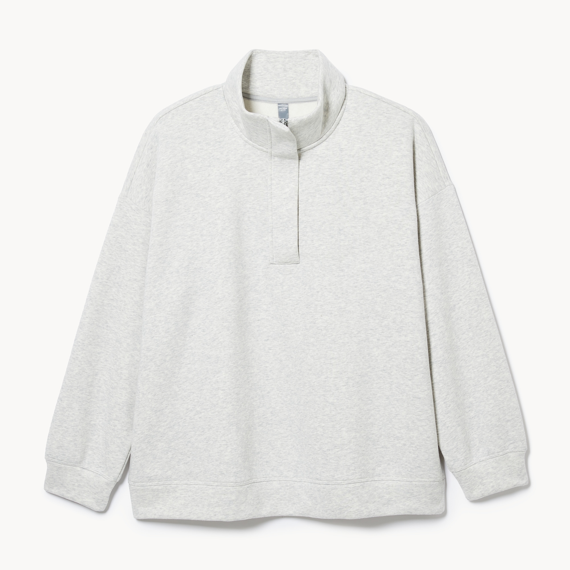 Women+ Active Fleece Sweatshirt in Light Grey Mix from Joe Fresh