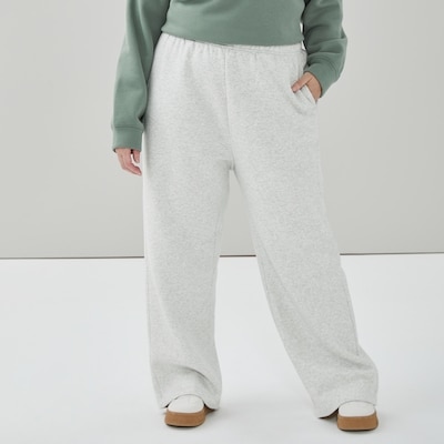 Women+ Active Fleece Straight Pant - Light Grey Mix