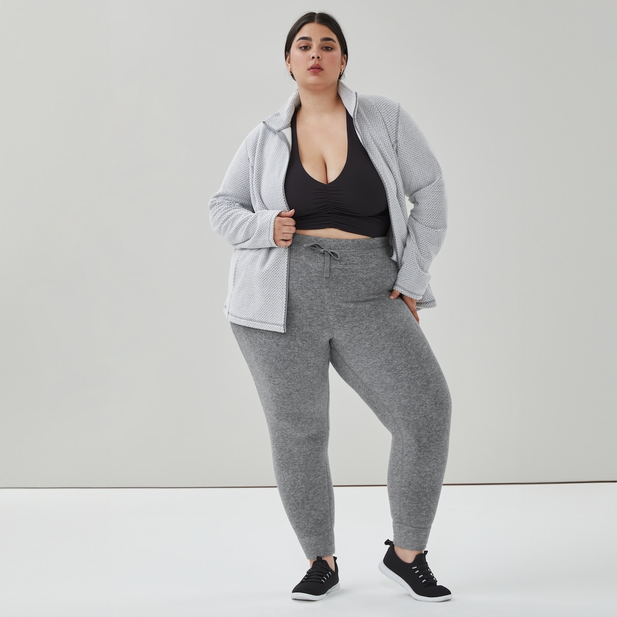Women+ Active Stretch Slim Jogger - Dark Grey Mix