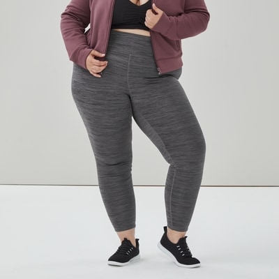 Women+ Active Fleece Legging - Grey Mix