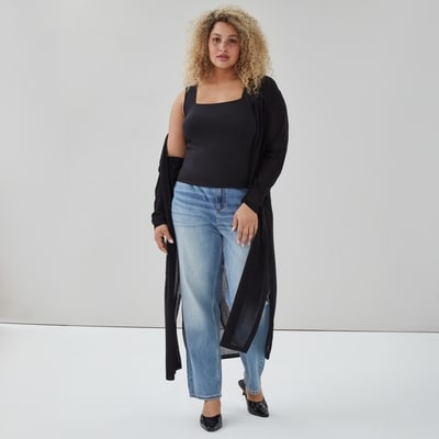 Women+ Contoured Tank - JF Black