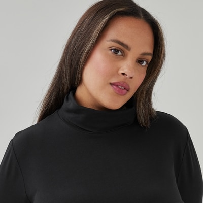 Col roulé ajusté Femmes+ - Noir JF