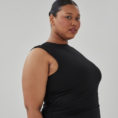 Women+ Ruched Top - JF Black