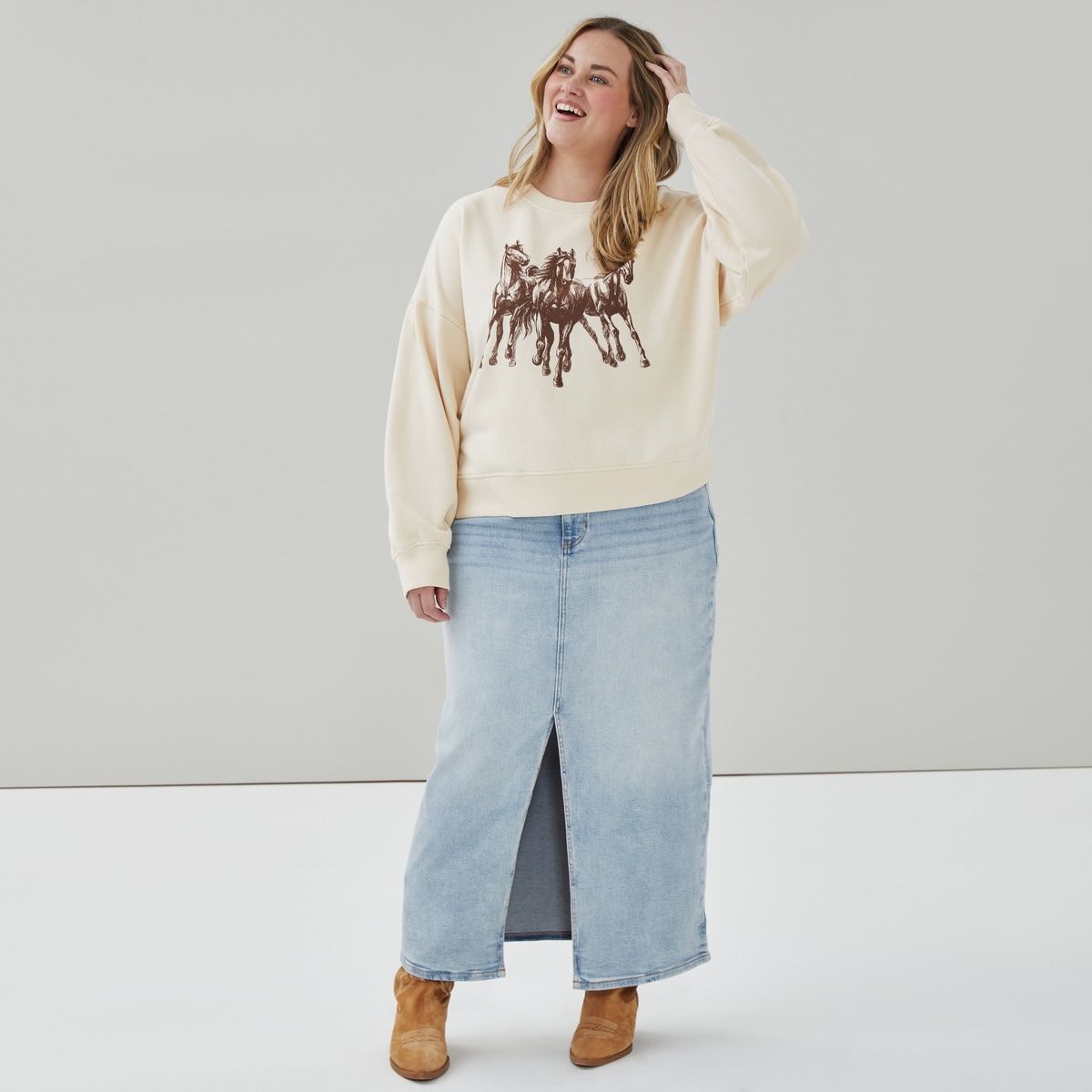 Joe Fresh Chandail en molleton imprimé Femmes+ 1 ea, 39,00 $/1ch