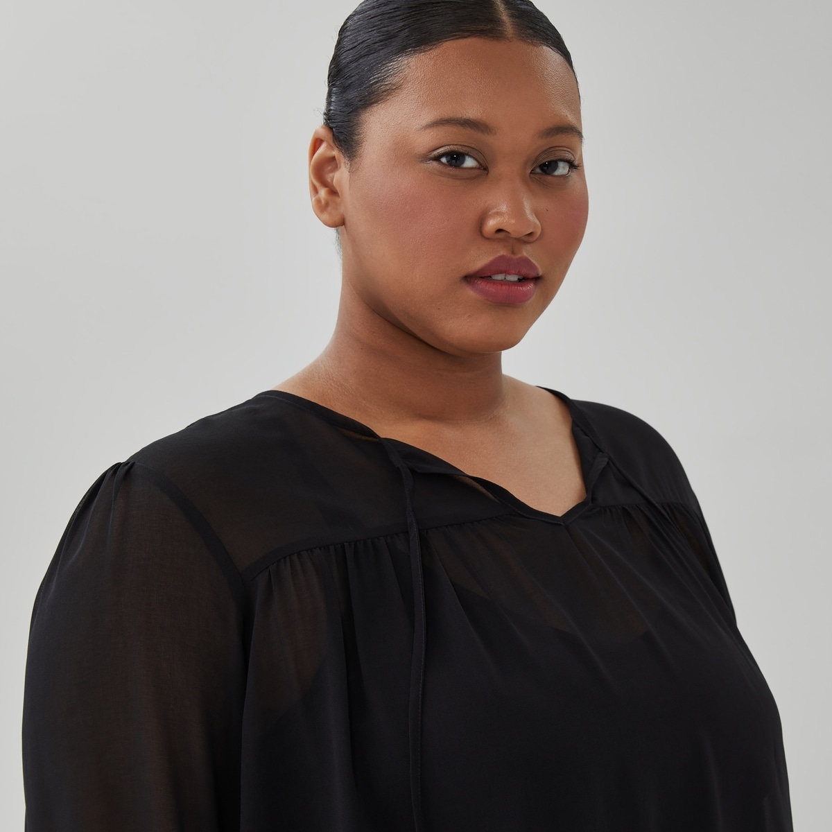 Joe Fresh Women+ Chiffon Keyhole Top 1 ea, $39.00/1ea
