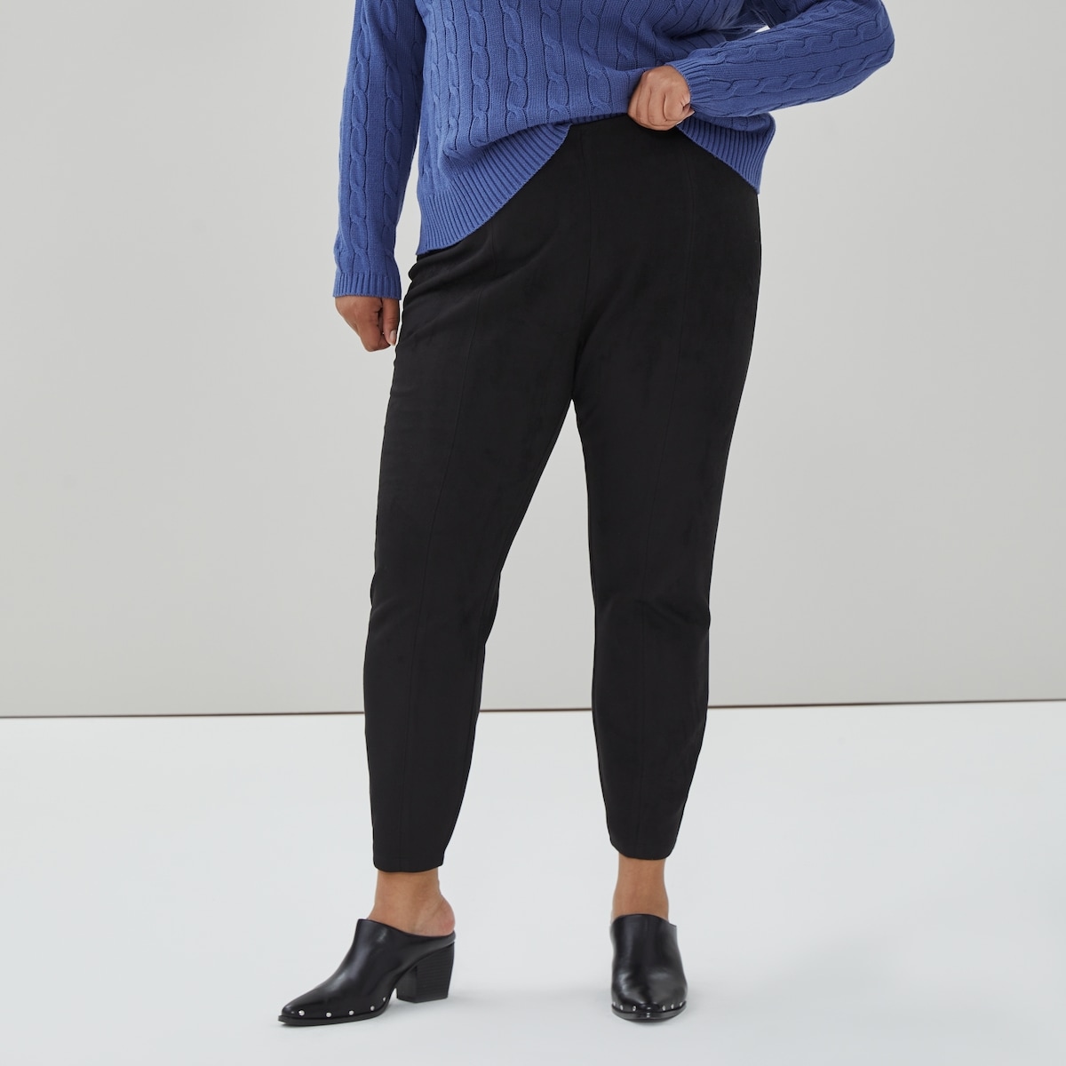 Women+ Faux Suede Legging - Jf Black