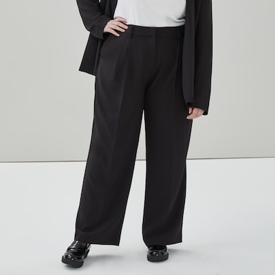 Women+ Pleated Trouser - JF Black