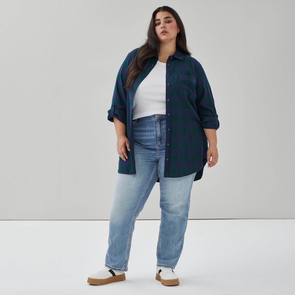 Joe Fresh Women+ Buffalo Plaid Tunic 1 ea, $39.00/1ea