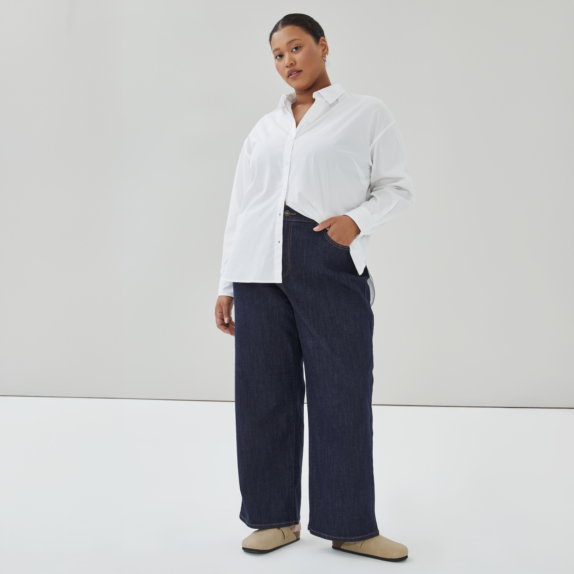 Women+ Dark Wash Wide Leg Jean