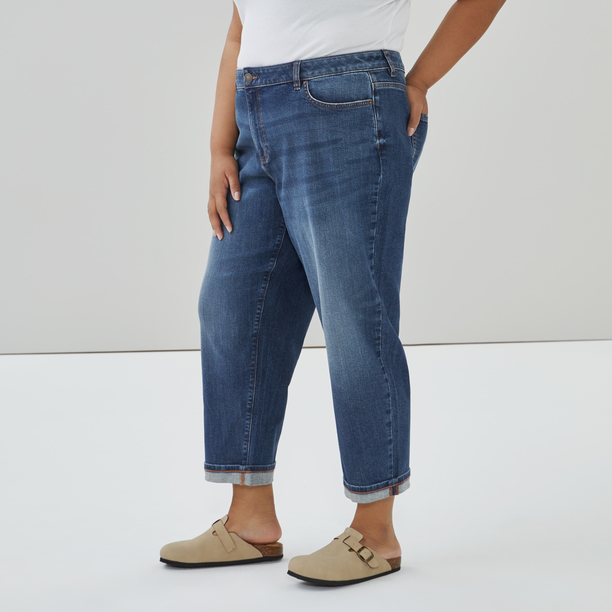 Women+ Dark Wash Relaxed Fit Jean