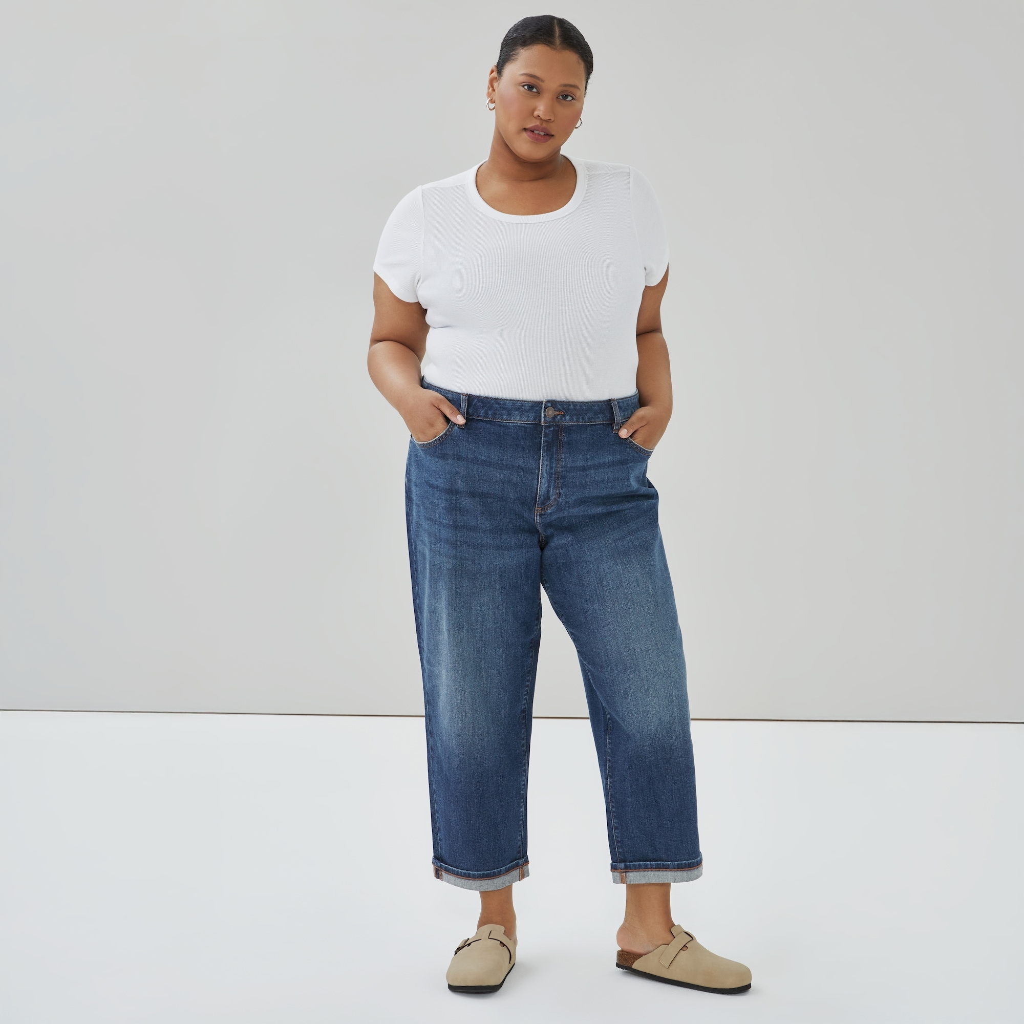 Women+ Dark Wash Relaxed Fit Jean