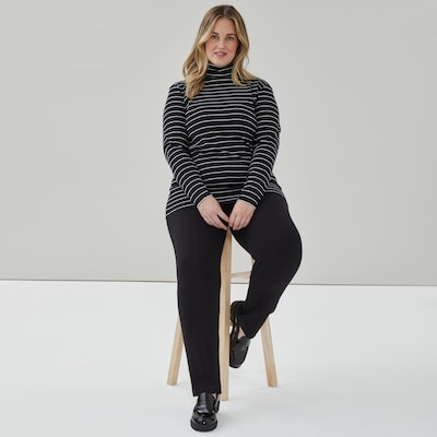 Women+ Organic Cotton Essential Turtleneck - Black