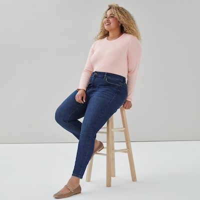 Haut essentiel manches longues en coton biologique - ROSES