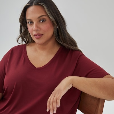 Joe Fresh T-shirt décontracté à col en V Femmes+ 1 ea, 16,00 $/1ch