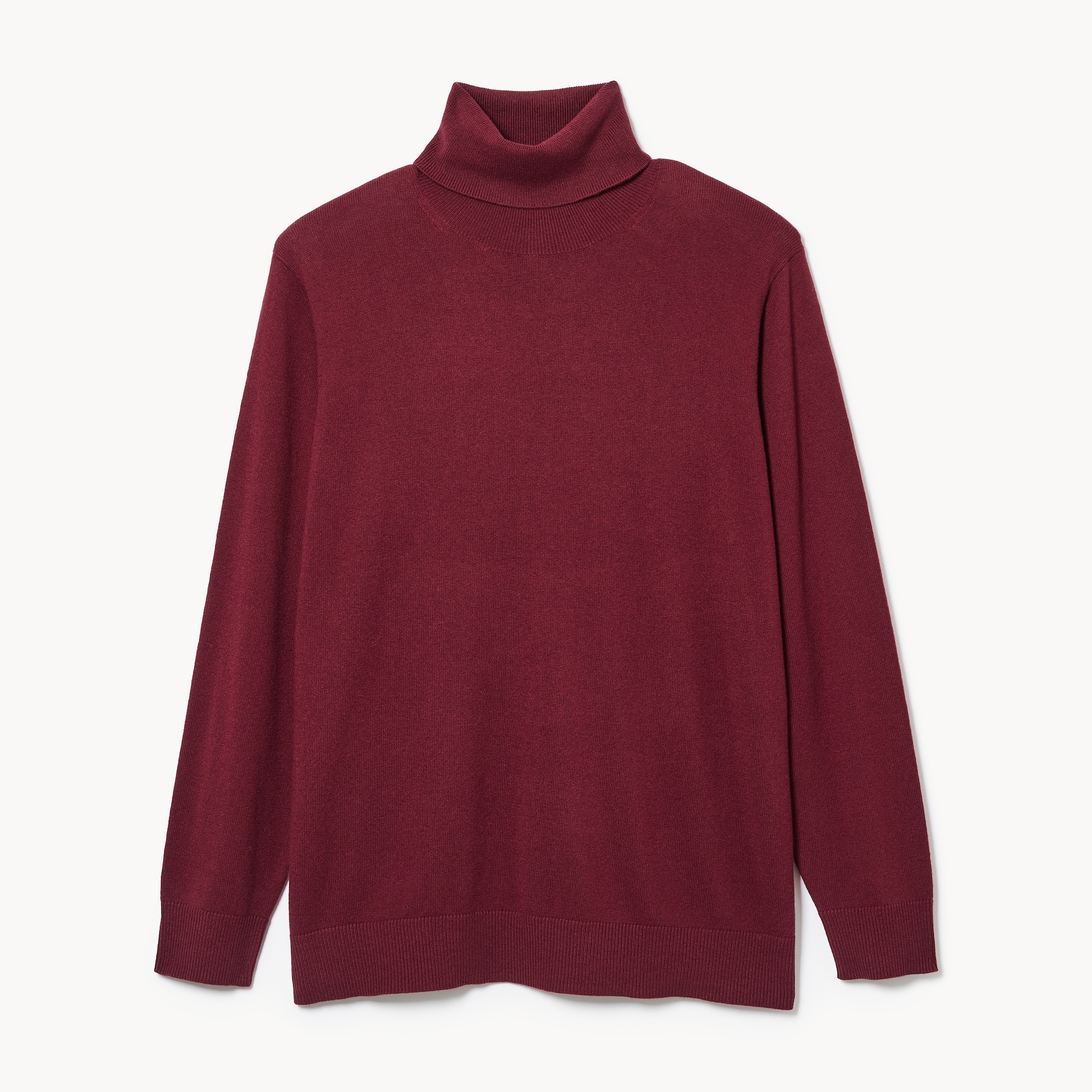 Women+ Cotton Cashmere Turtleneck in Dark Red from Joe Fresh