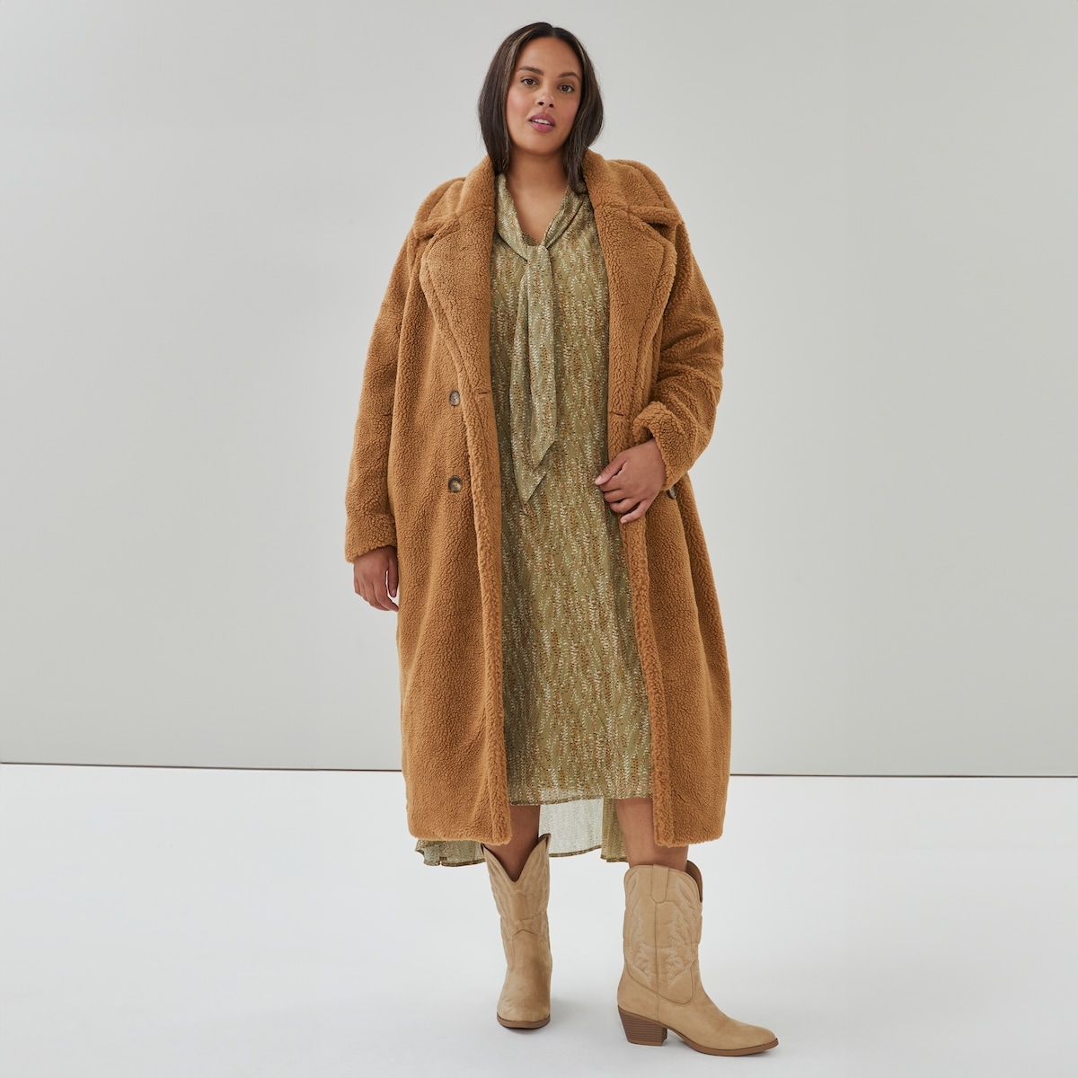 Women+ Faux Fur Oversized Coat