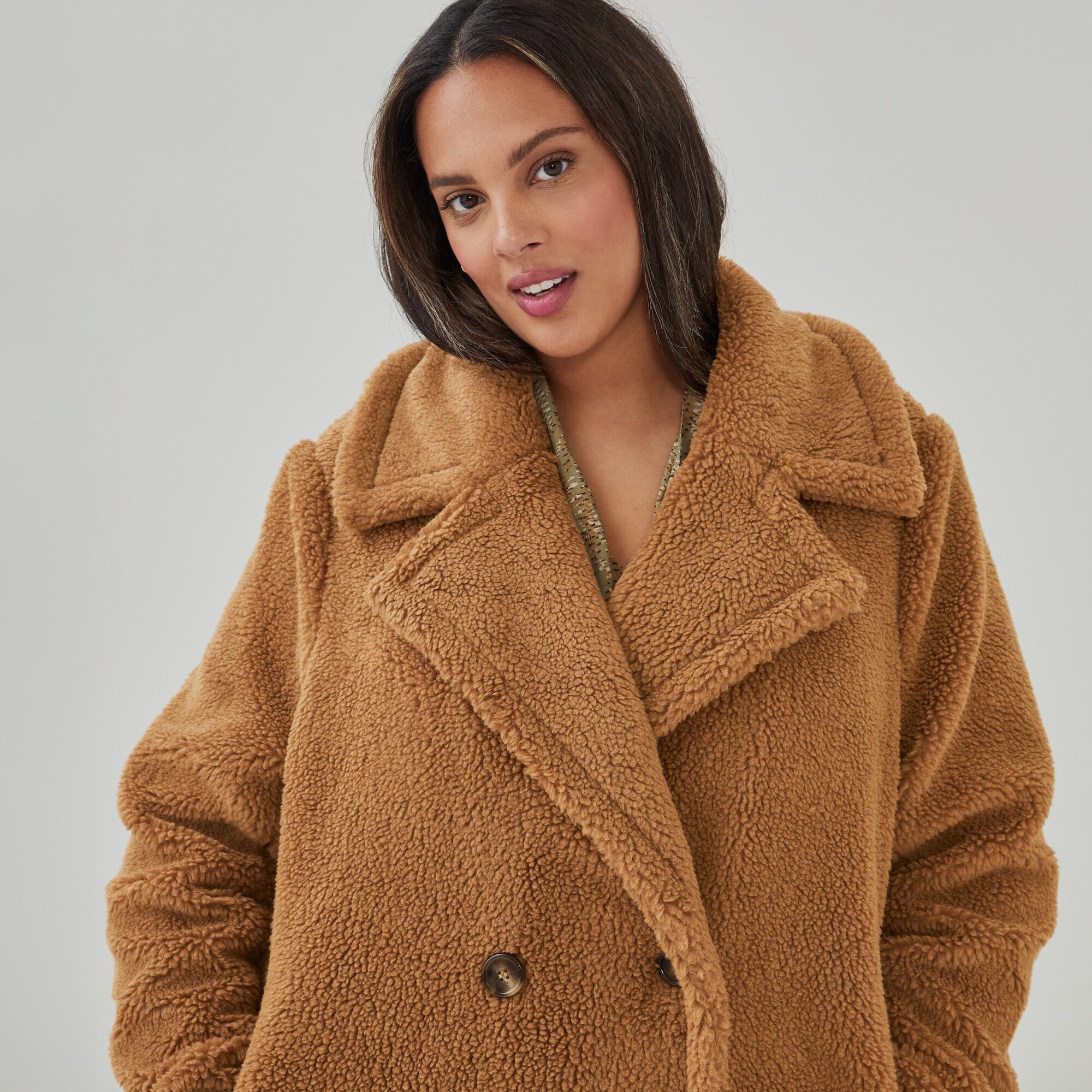 Women+ Faux Fur Oversized Coat
