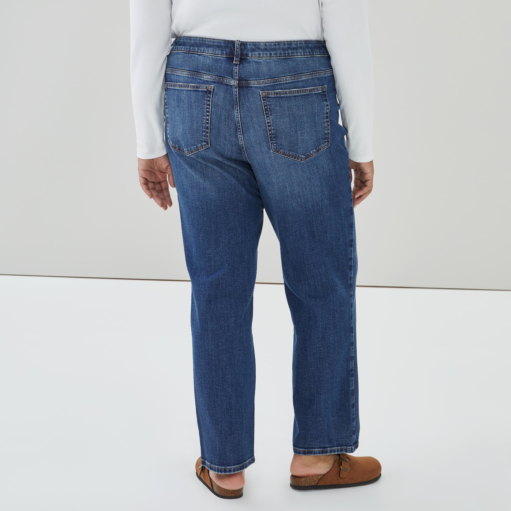 Women+ Dark Wash Slim Straight Jean