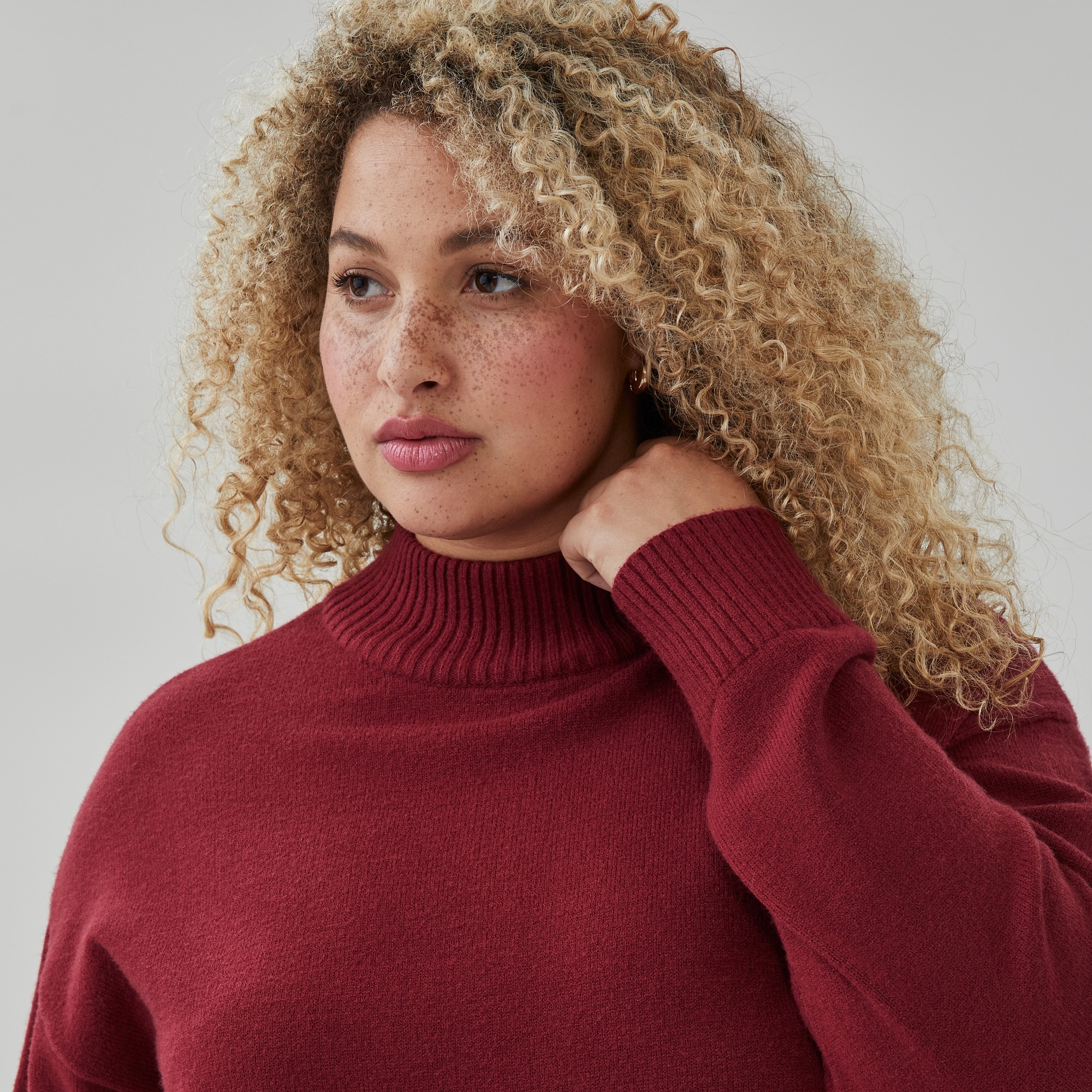 Dark Red Sweater Buffalo Ladies Sweater Sorella Women's Long