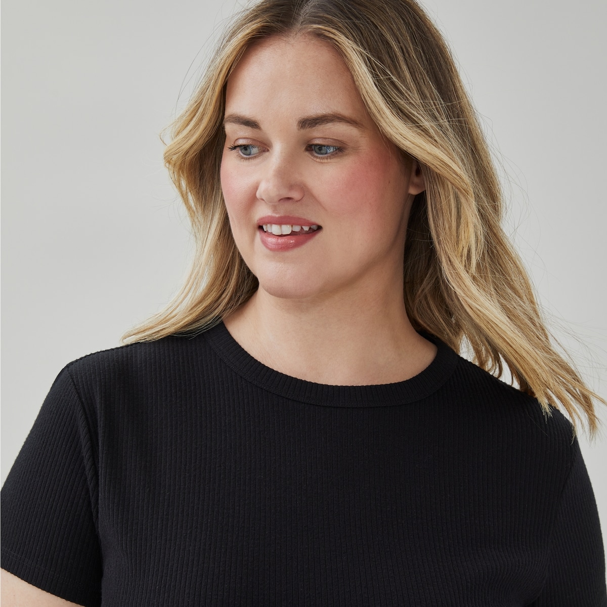 Women+ Rib T-Shirt - Jf Black