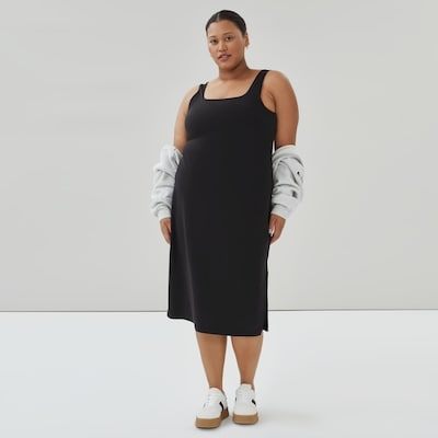 Robe midi tout-aller soutien-gorge intégré Femmes+ - Noir