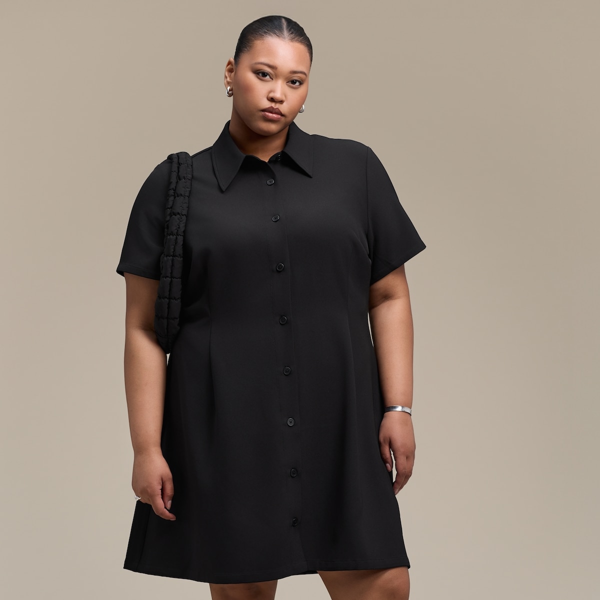 Robe chemisier ajuste en crpe Femmes+