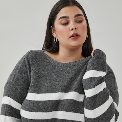 Women+ Active Long Sleeve Sweater - Dark Charcoal Mix