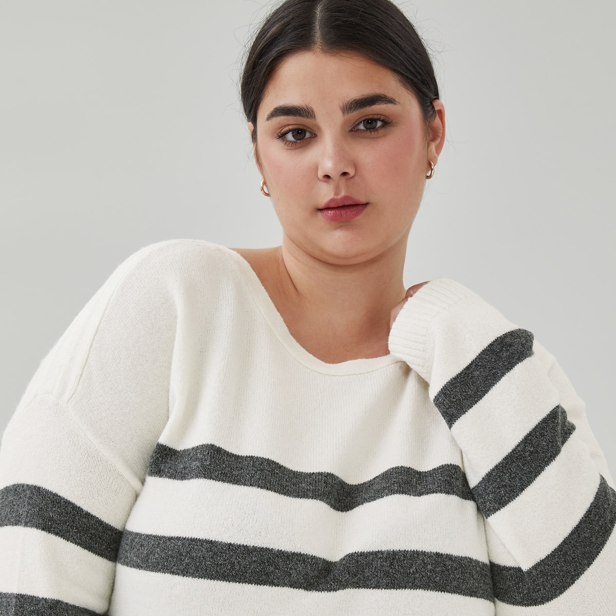 Women+ Active Long Sleeve Sweater - Off White
