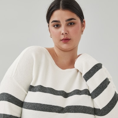 Chandail sport à manches longues Femmes+ - Blanc Cassé