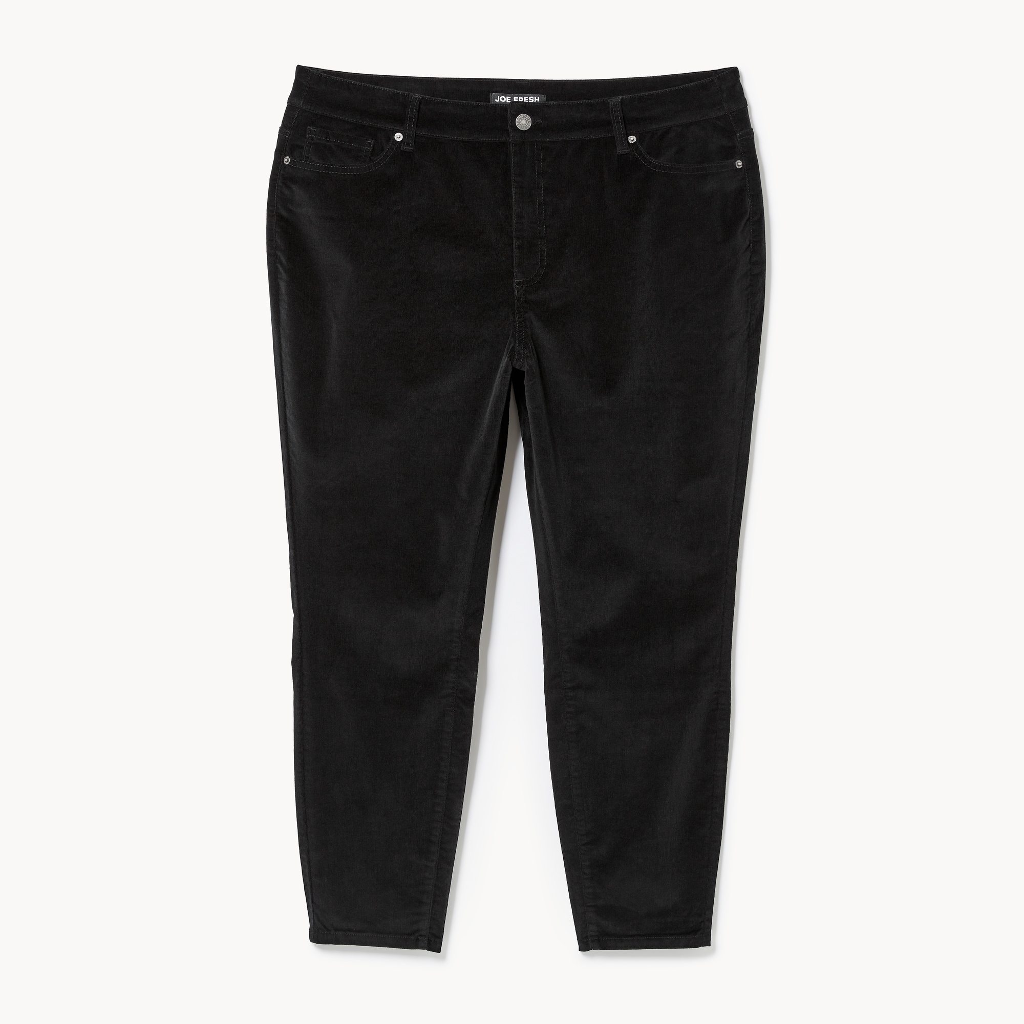 Women+ High Rise Corduroy Pant in JF Black from Joe Fresh