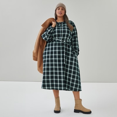 Women+ Henley Long Sleeve Maxi Dress - Navy