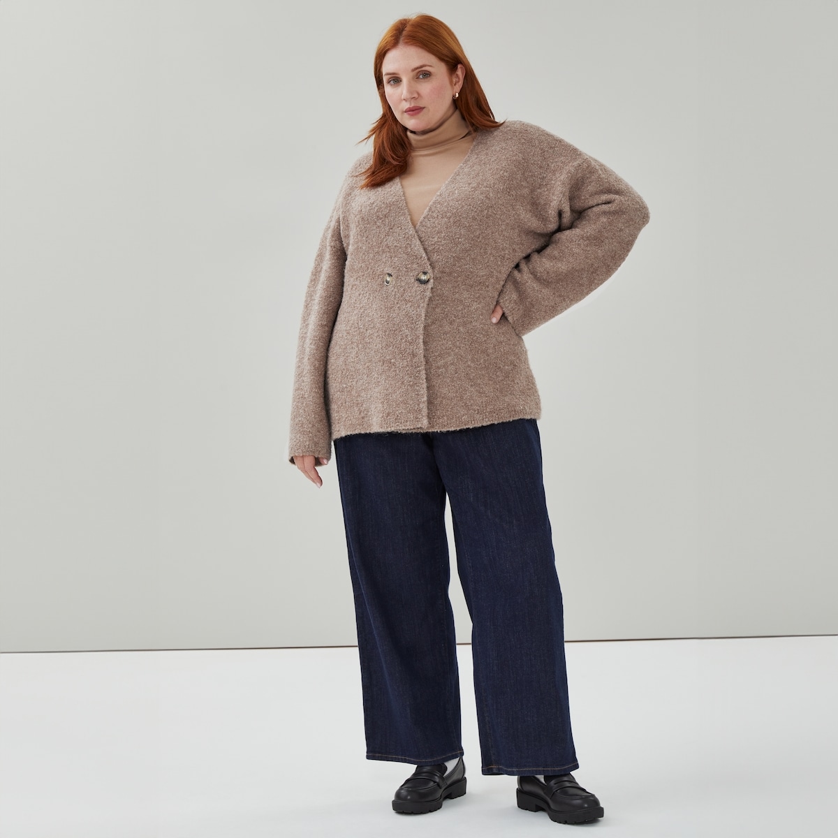 Women+ Double-Breasted Cardigan