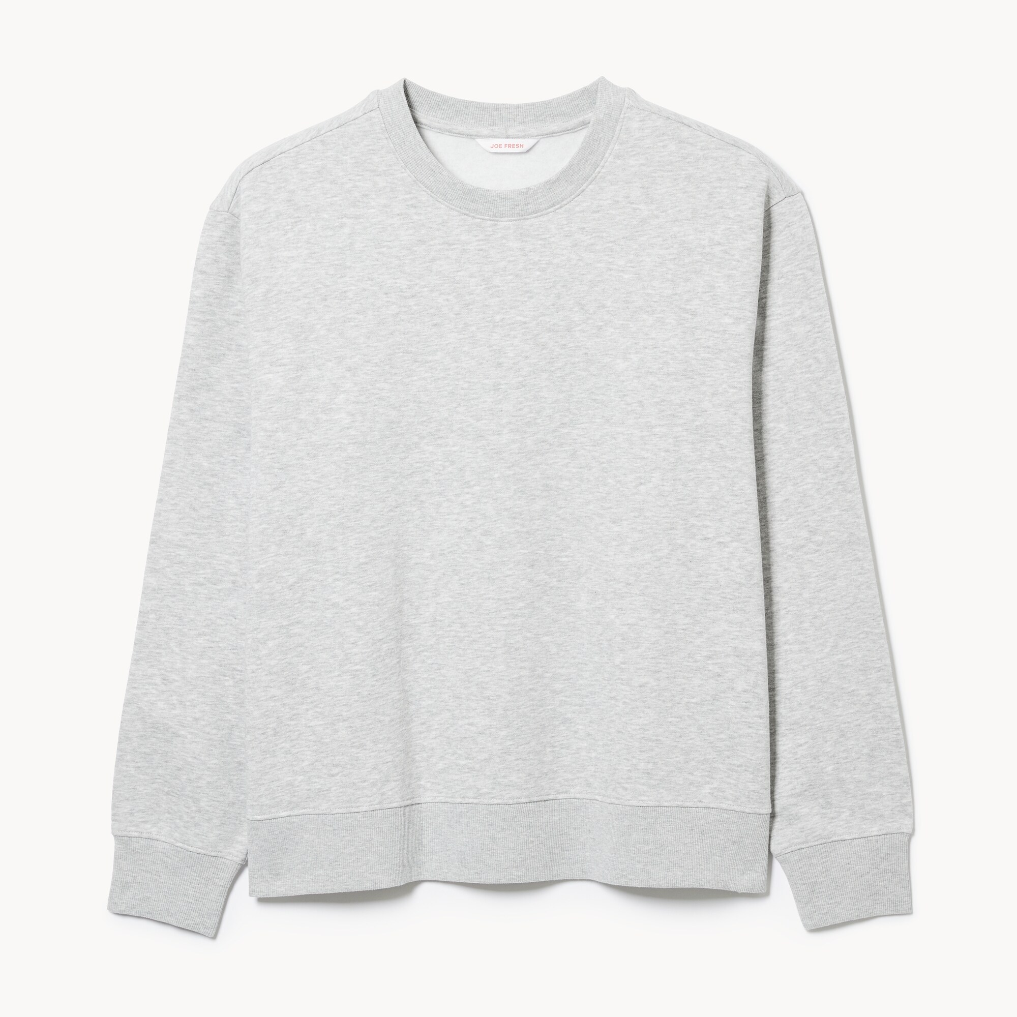 Women+ Crew Neck Sweatshirt in Light Grey Mix from Joe Fresh